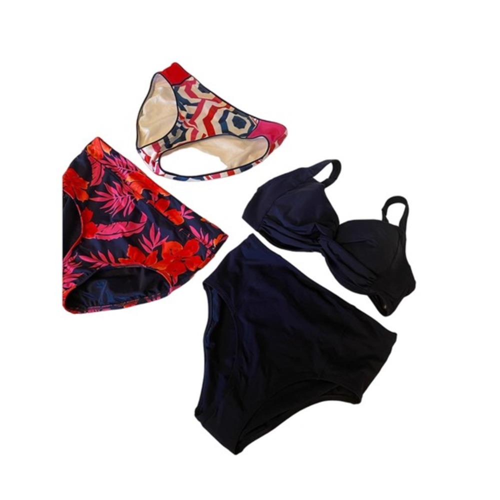New w tags! Land’s End women’s 4-piece swim set bathing suit size 6 Med bikini - Picture 2 of 8